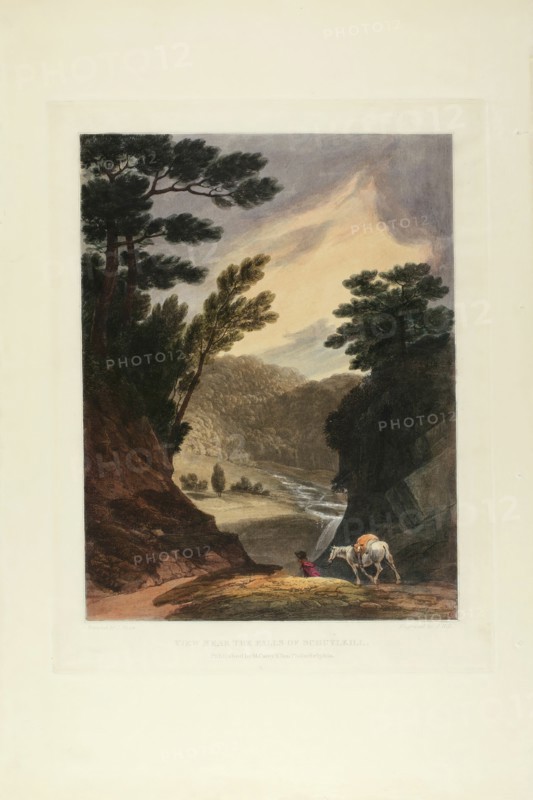 View Near the Schuylkill Falls, Pennsylvania, plate five of the first number of Picture..., 1819/21. Creator: John Hill.