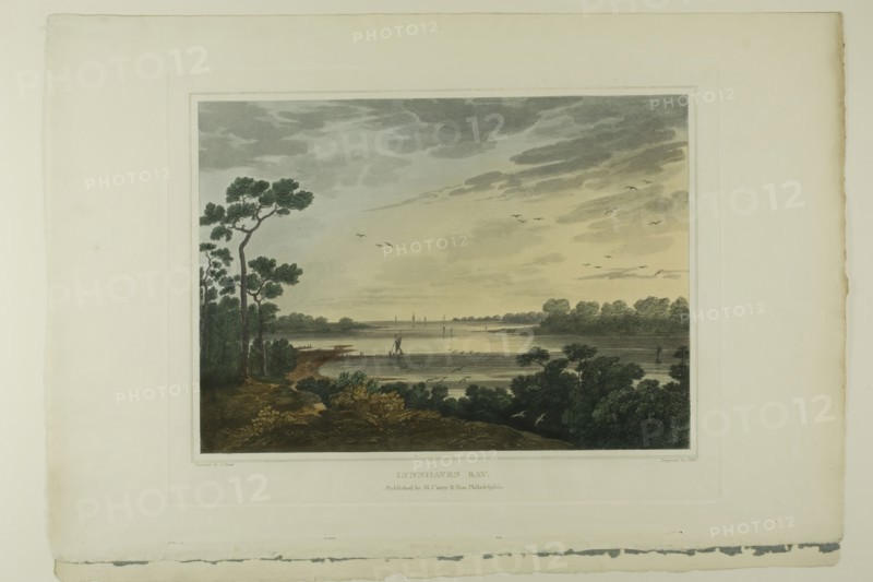 Lynnhaven Bay, plate one of the second number of Picturesque Views of American Scenery, 1819/21. Creator: John Hill.