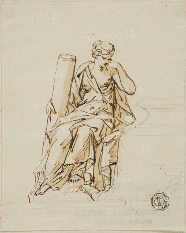 Fortitude: Unexecuted Design for the Monument to the First Duke of Marlborough, c. 1733. Creators: John Michael Rysbrack, Sir James Thornhill.