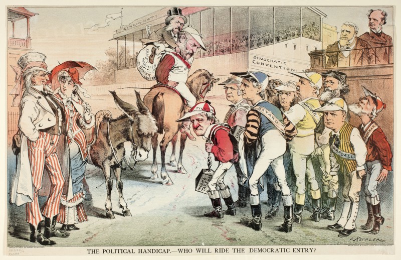 The Political Handicap, from Puck, n.d. Creator: Joseph Keppler.