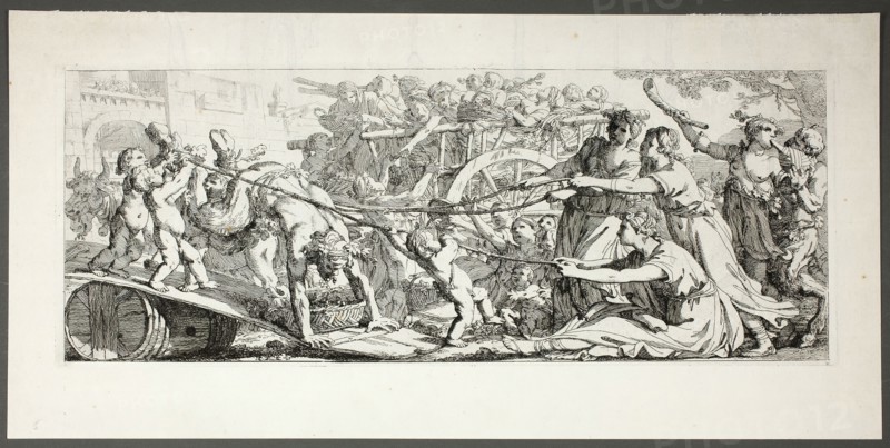 Return from the Vineyards, plate three of four from Le Travaux de la Vendange, 1750. Creator: Joseph-Marie Vien the Elder.