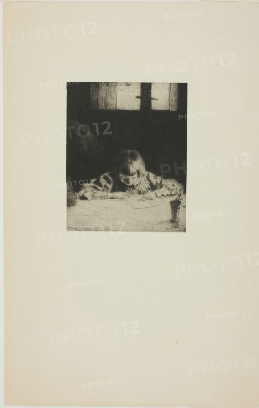 The Little Student, 1890. Creator: Julian Alden Weir.