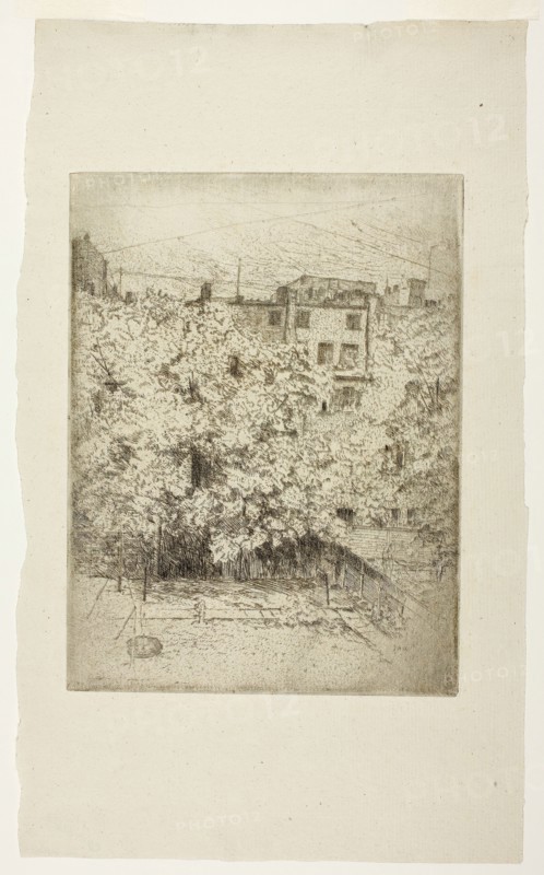 My Back Yard, 1890. Creator: Julian Alden Weir.