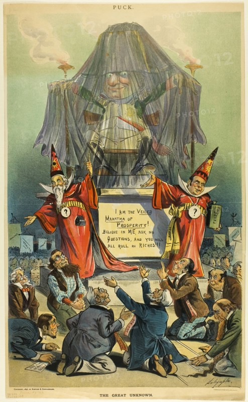 The Great Unknown, from Puck, 1896. Creator: Louis Dalrymple.
