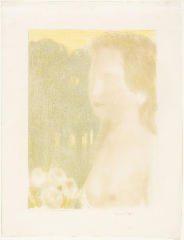 She was More Beautiful Than Dreams, plate seven from Love, 1898, published 1899. Creator: Maurice Denis.
