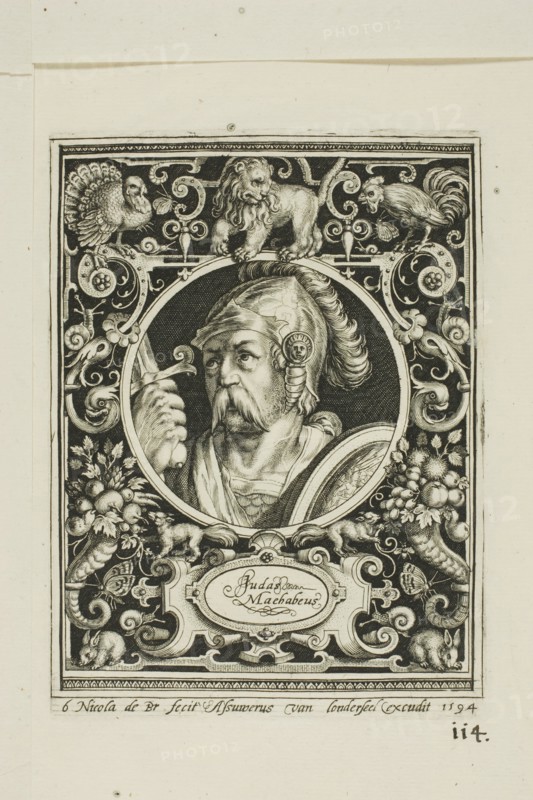 Judas Macabee, plate six from The Nine Worthies, 1594. Creator: Nicolaes de Bruyn.