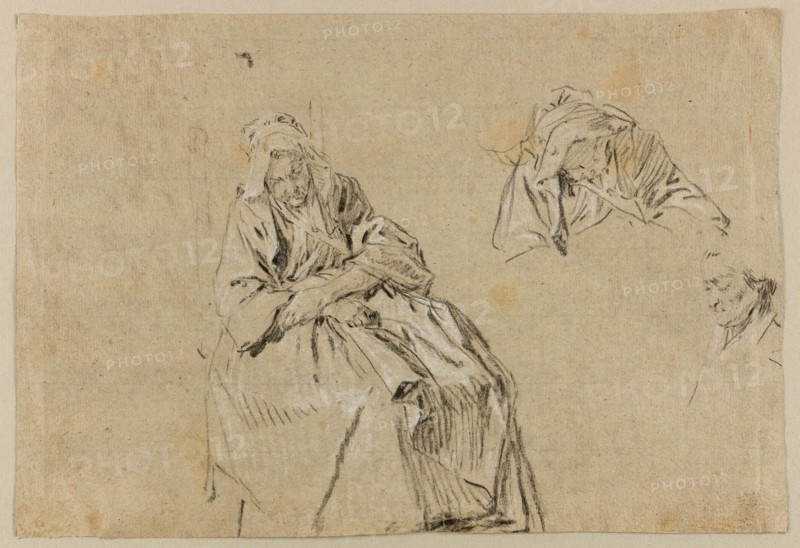 Study for Old Age, c. 1732. Creator: Nicolas Lancret.