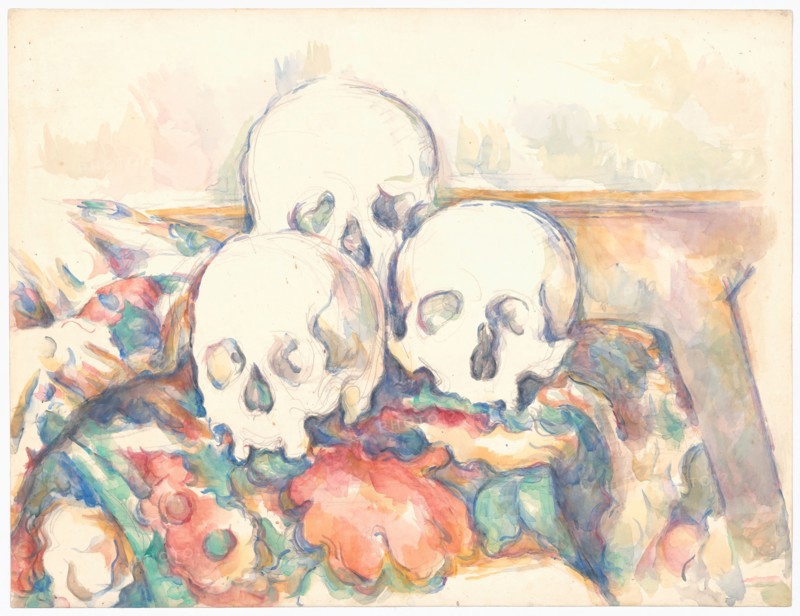 The Three Skulls, 1902/06. Creator: Paul Cezanne.