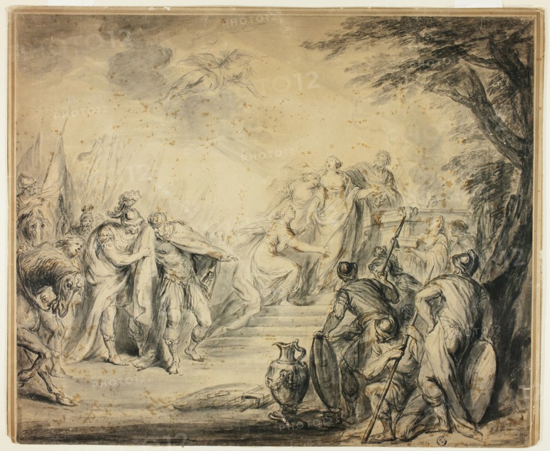 Sacrifice of Iphigenia, 1766. Creator: Philippe Joseph Tassaert.