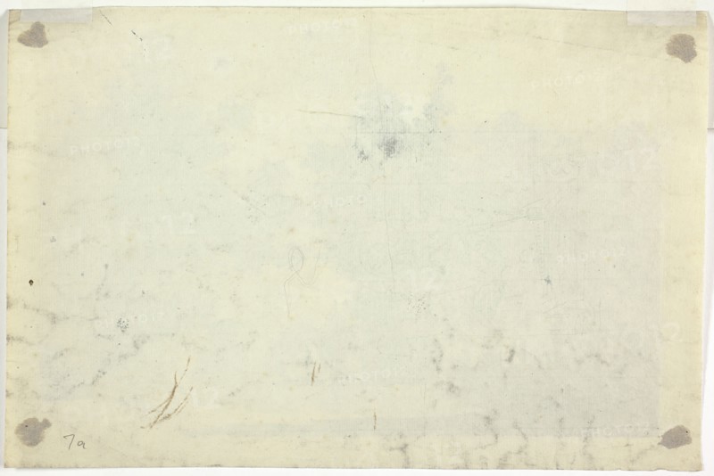 Sketch of Garden with a Ladder, n.d. Creator: Pierre Antoine Mongin.