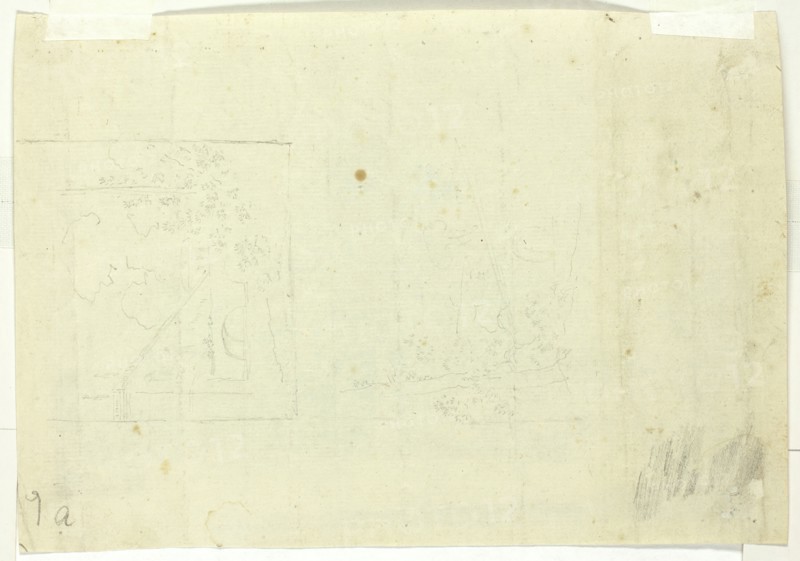 Two Sketches of a Park, n.d. Creator: Pierre Antoine Mongin.