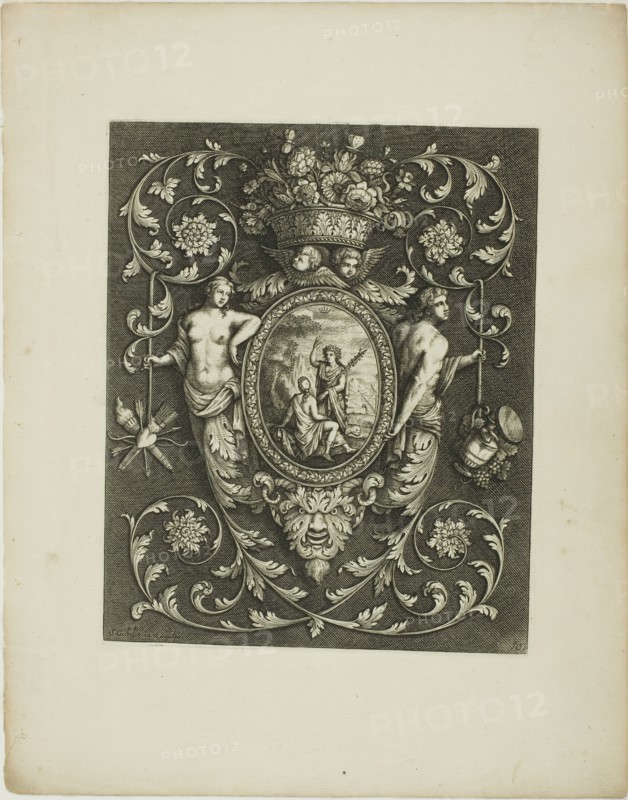 Plate Ten, from A New Book of Ornaments, 1704. Creator: Simon Gribelin.