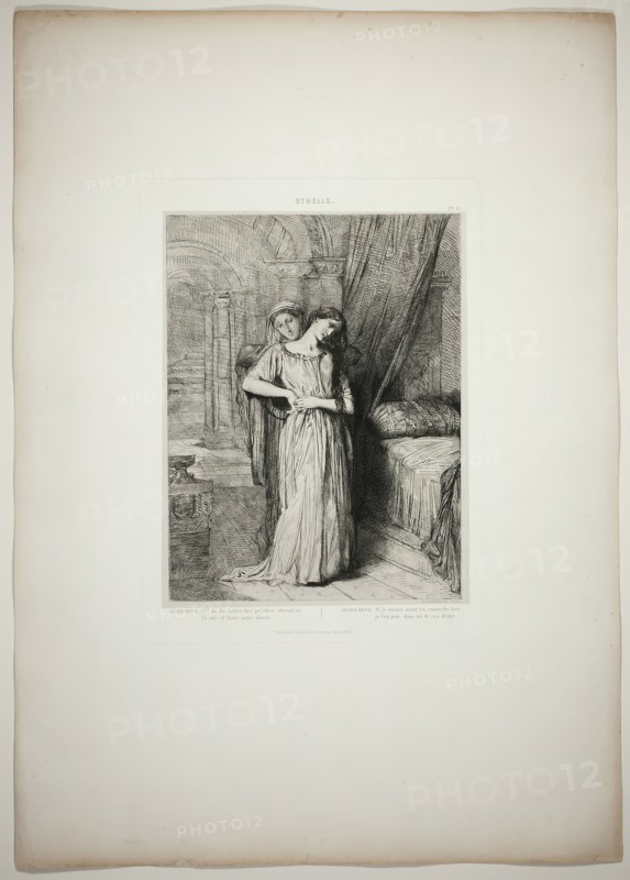 If I Do Die Before Thee, plate eight from Othello, 1844. Creator: Theodore Chasseriau.