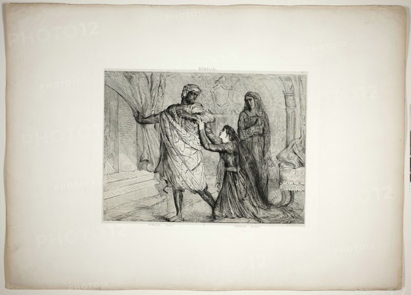 Away!, plate seven from Othello, 1844. Creator: Theodore Chasseriau.