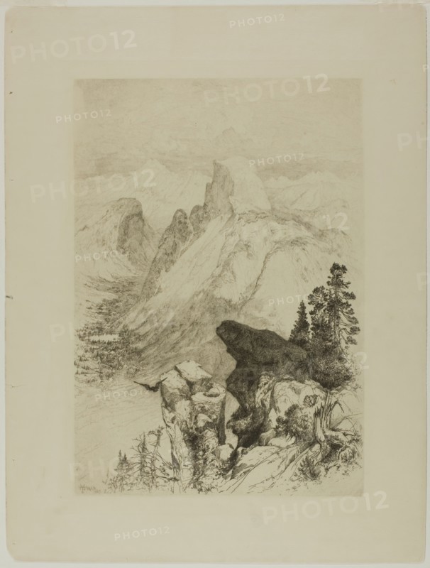 Half-Dome, View from Moran Point, 1887. Creator: Thomas Moran.