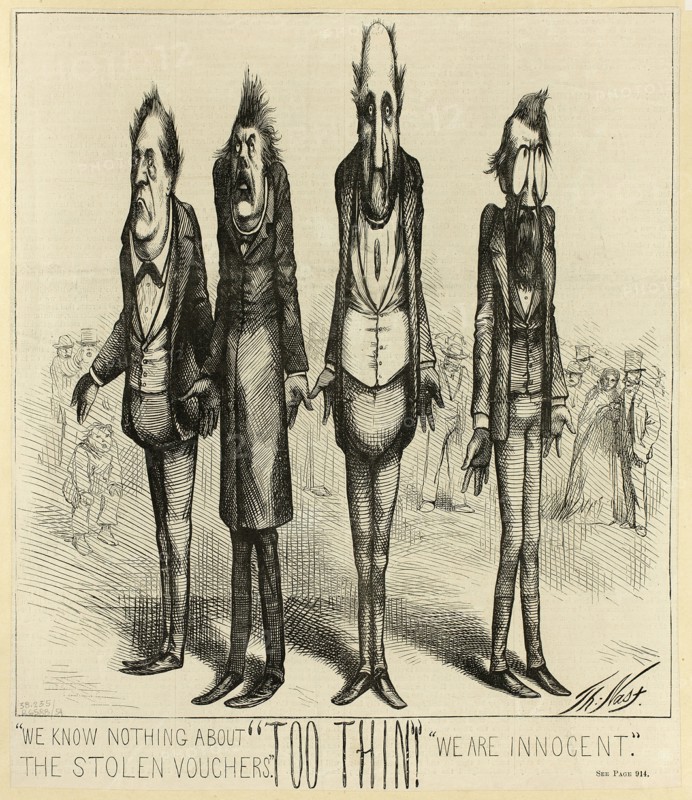 We Know Nothing about the Stolen Vouchers, 1871. Creator: Thomas Nast.