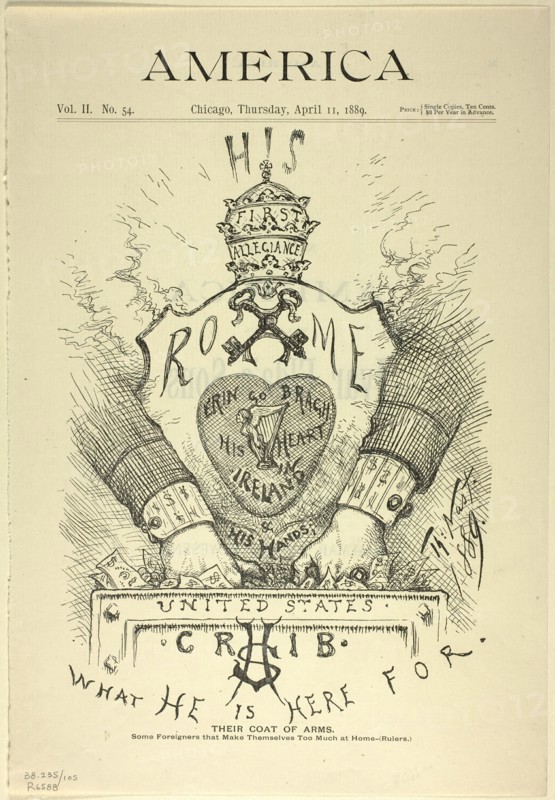 Their Coat of Arms, published April 11, 1889. Creator: Thomas Nast.