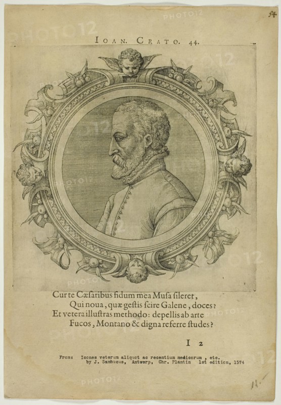 Portrait of Joan Crato, published 1574. Creators: Unknown, Johannes Sambucus.