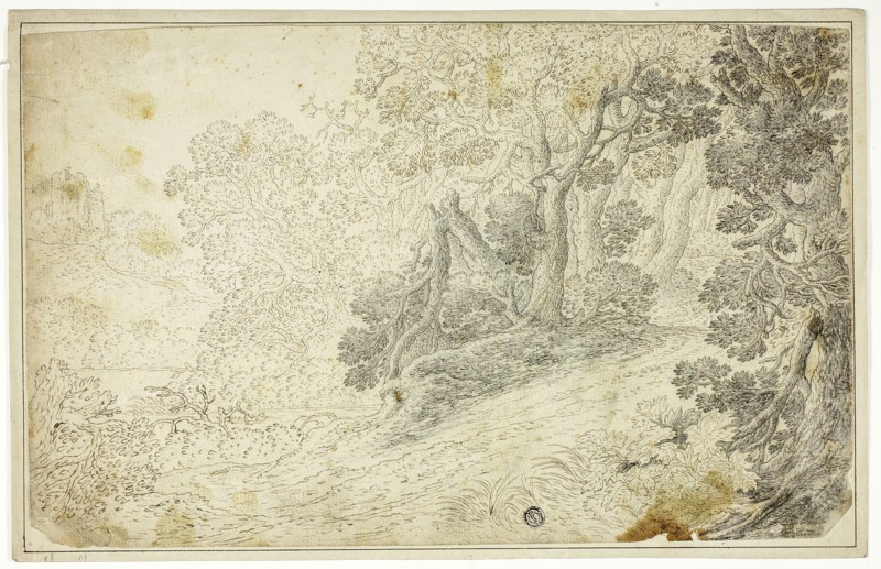 Wooded River Landscape with View of Castle, n.d. Creator: Unknown.