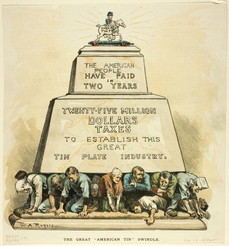 The Great American Tin Swindle, published October 19, 1892. Creator: William Allen Rogers.