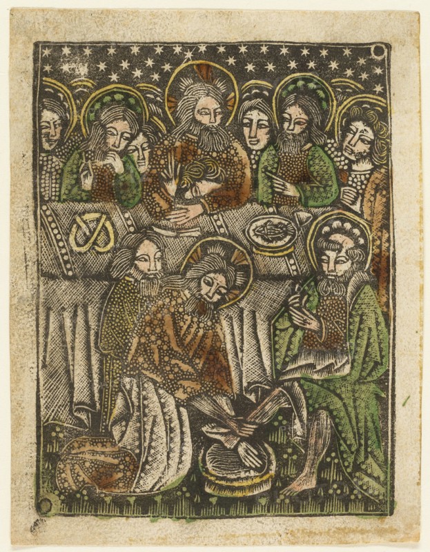 The Last Supper and Christ Washing the Feet of the Apostles, 1460-65. Creator: Unknown.