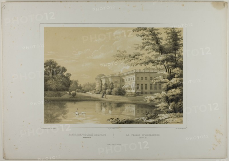 The Palace of Alexandre at Tzarskoé-sélo, c. 1820. Creator: C. Schultz.
