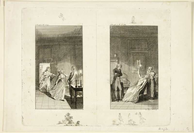 Illustration to Samuel Richardson's Clarissa, 1796. Creator: Daniel Nikolaus Chodowiecki.