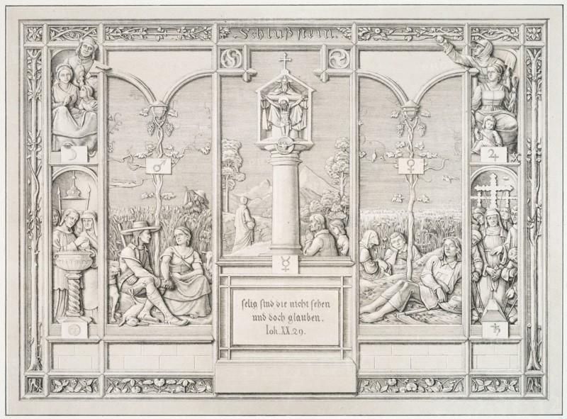 Coping-stone, 1823. Creator: Ferdinand Olivier.