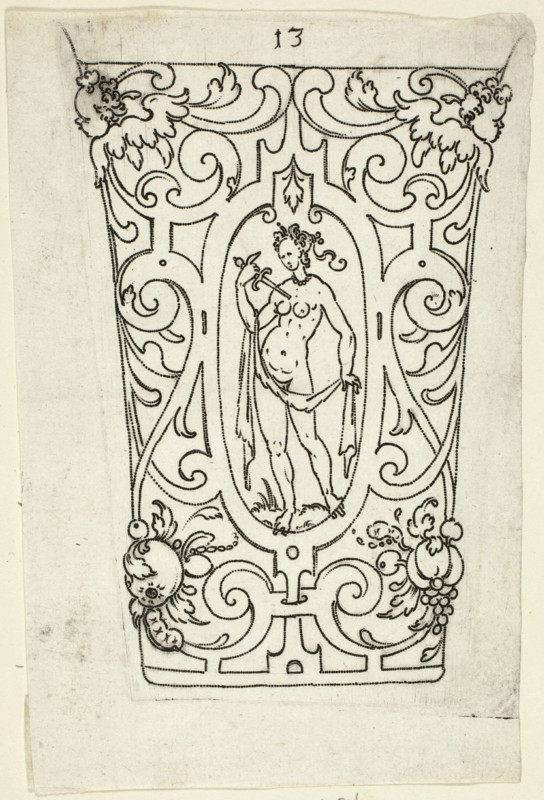 Plate 13, from XX Stuck zum (ornamental designs for goblets and beakers), 1601. Creator: Master AP.