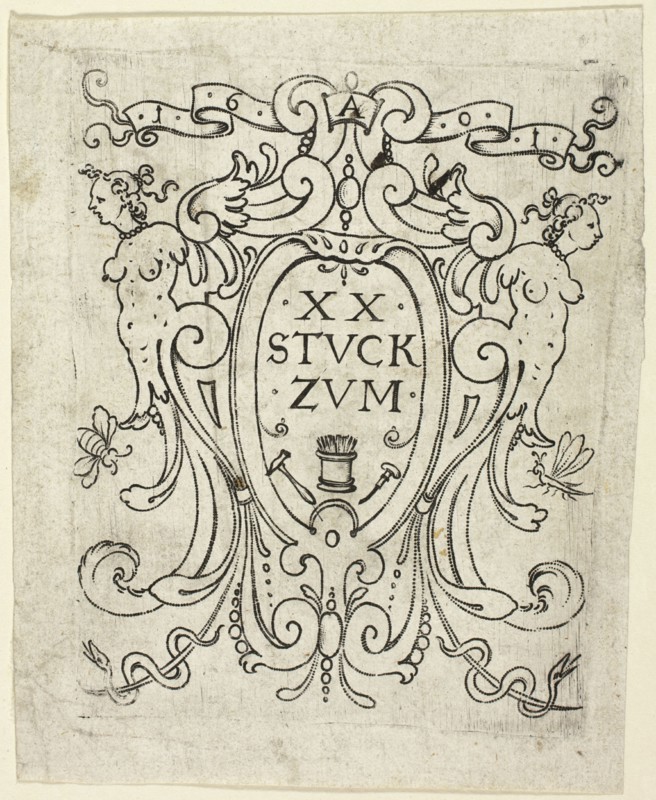 Title page, from XX Stuck zum (ornamental designs for goblets and beakers), 1601. Creator: Master AP.