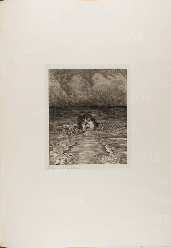 Downfall, plate twelve from A Life, 1884. Creator: Max Klinger.