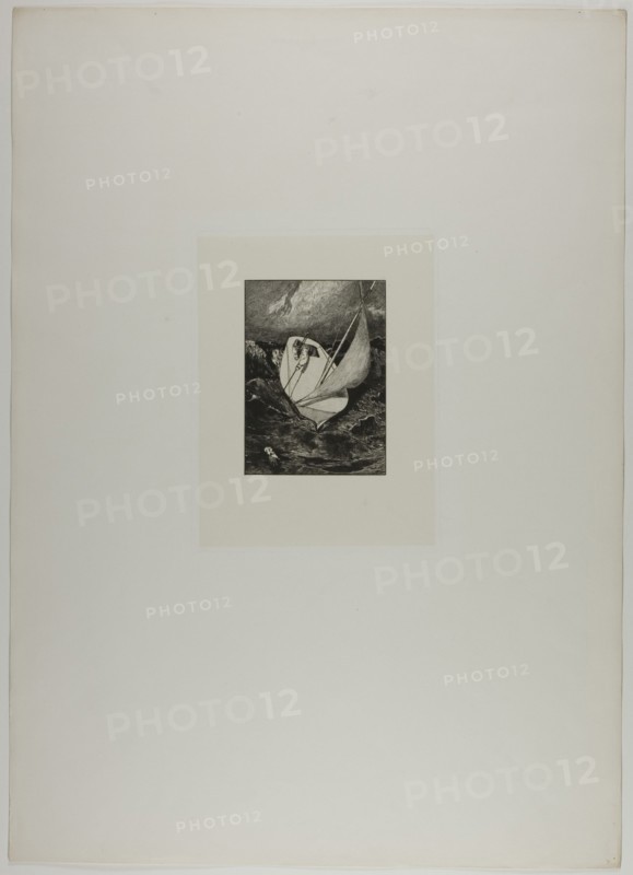 Rescue, plate four from A Glove, 1881. Creator: Max Klinger.