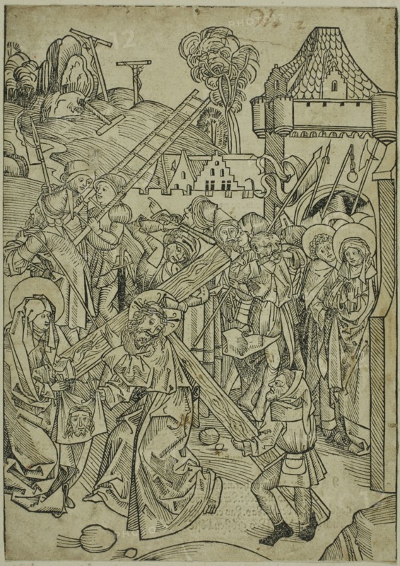 Christ Bearing the Cross, page 81, from the Treasury (Schatzbehalter), 1491. Creator: Michael Wolgemut.