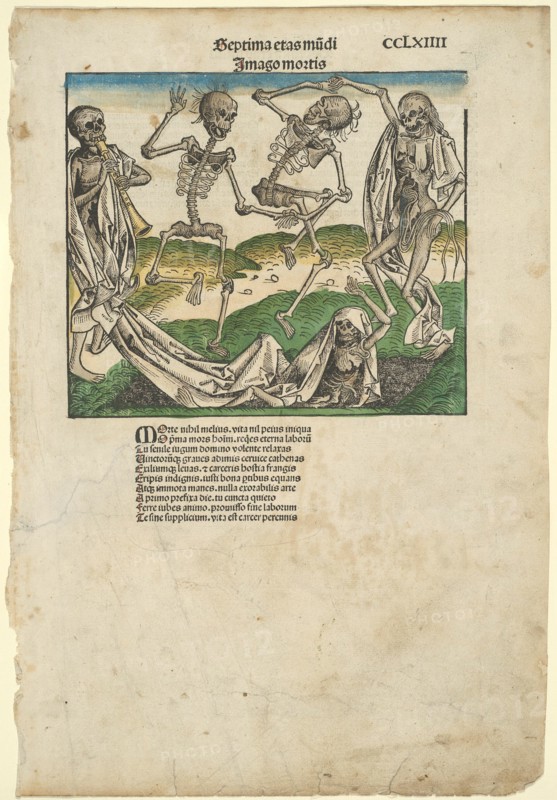 Image of Death (Imago Mortis), from the Nuremberg Chronicle, c. 1493. Creator: Michael Wolgemut.