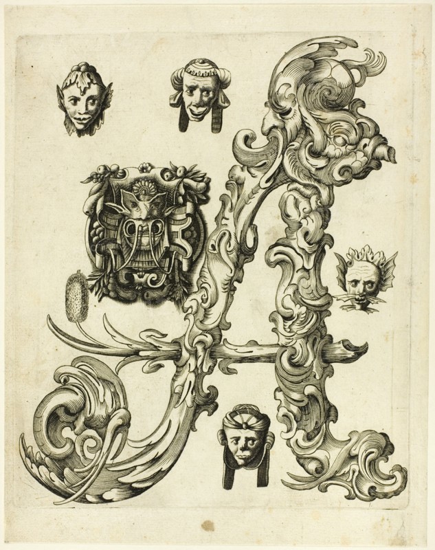 Letter A, 1630. Creator: Pierre Aubry.