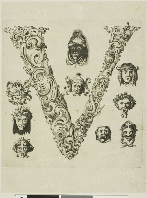 Letter V, 1630. Creator: Pierre Aubry.