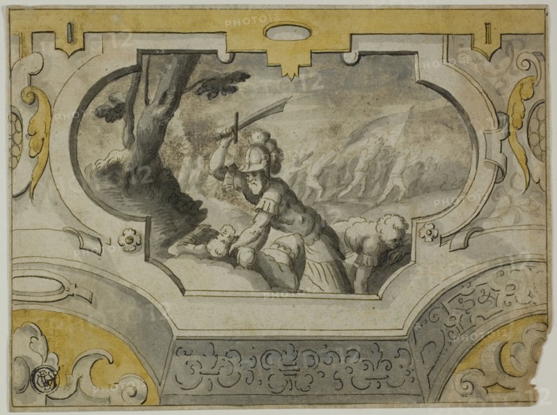 Battle Scene (for Overdoor Decoration), n.d. Creator: Unknown.