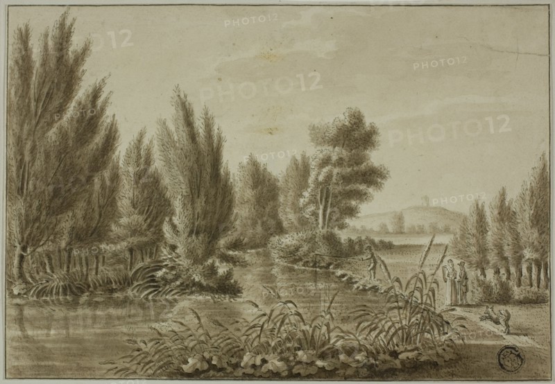 View Over the Leine near Gottingan Toward Rosdorf Warte, n.d. Creator: Unknown.