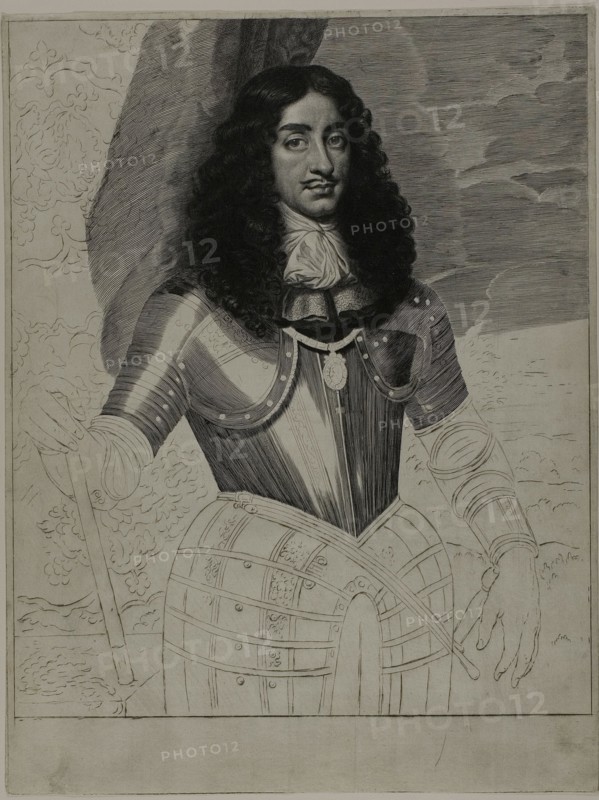 Charles II, King of England, 1660/64. Creator: Cornelis van Dalen II.