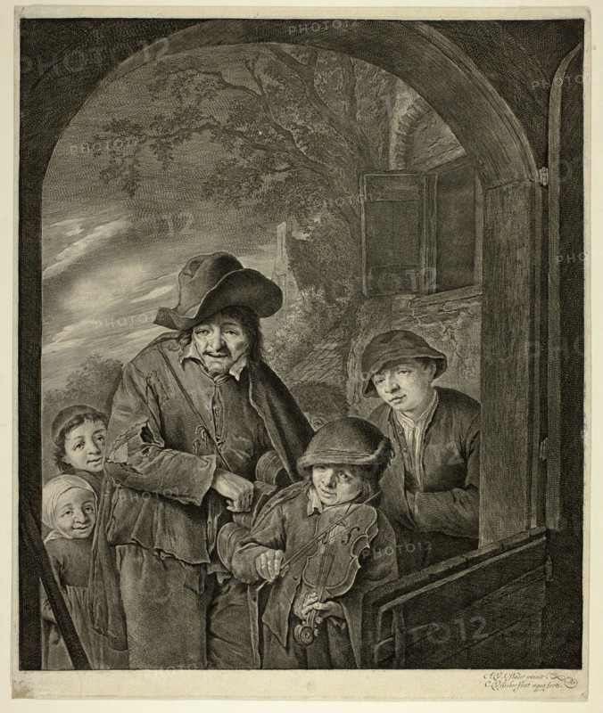 Strolling Musicians, 1648/58. Creator: Cornelis de Visscher.