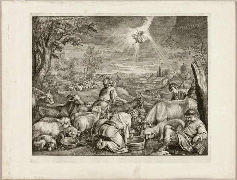 Angel Speeding Abraham, n.d. Creator: Cornelis de Visscher.