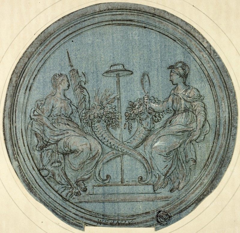 Roundel with Justice and Prudence, n.d. Creator: Jan Baptist Weenix.