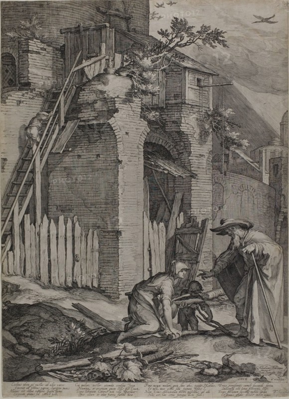 The Prophet Elie Arriving at the House of Sareptas' Widow, 1604. Creator: Jan Saenredam.