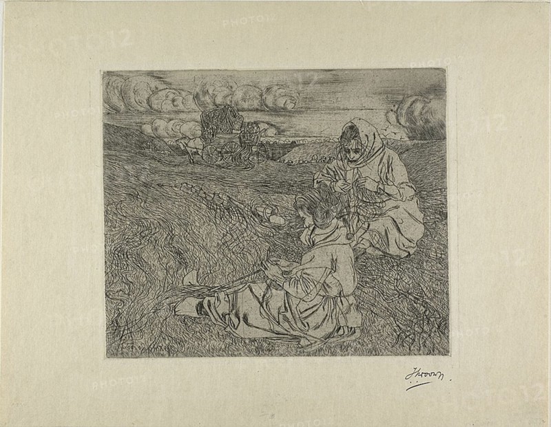The Net Menders, 1899. Creator: Jan Toorop.