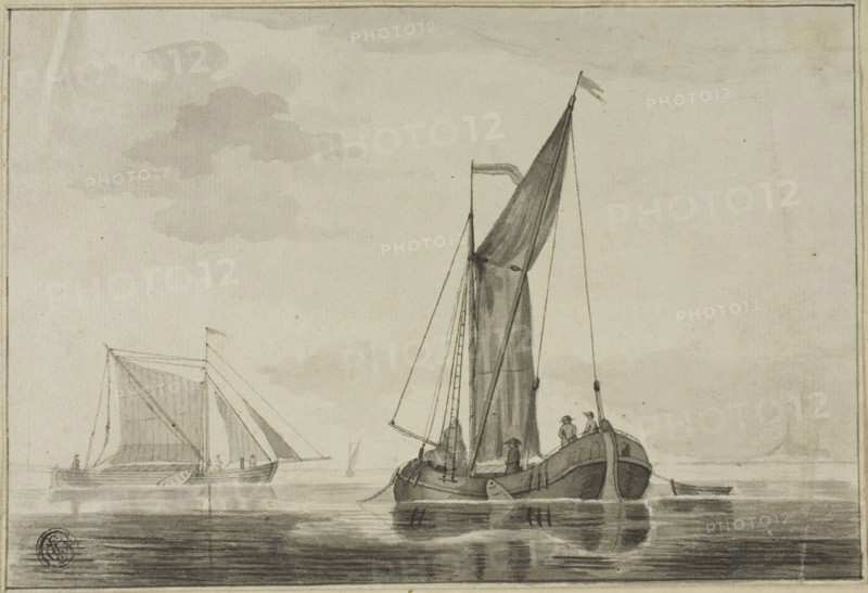 Boats in a Limpid Sea, n.d. Creator: Johannes Christianus Schotel.