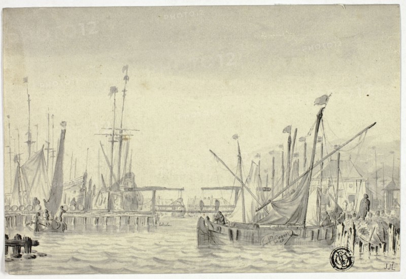 Ships in Harbor, n.d. Creator: Pieter Coopse.