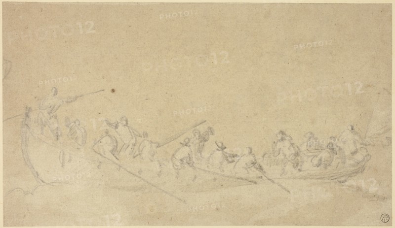 Figures in Boats, n.d. Creator: Willem van de Velde the Younger.