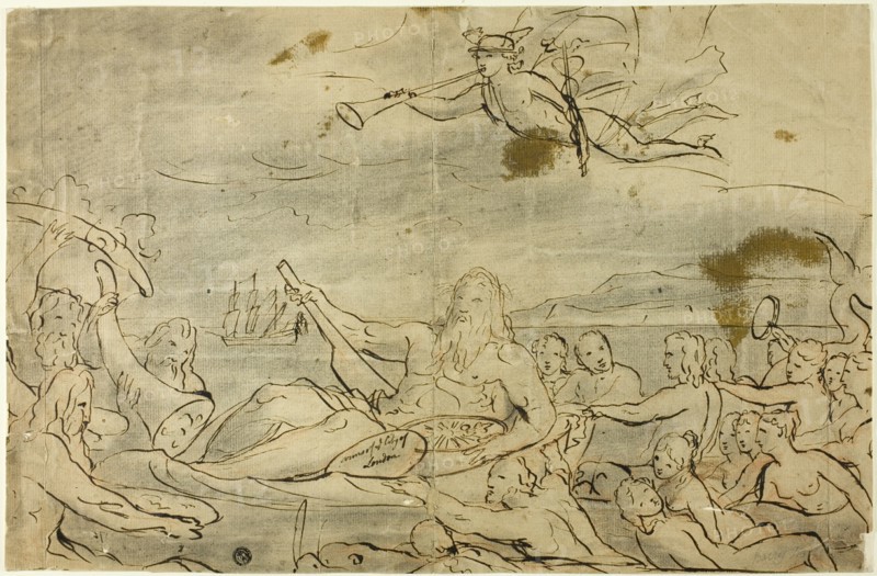 Study for Commerce or the Triumph of the Thames, 1767/80. Creator: James Barry.