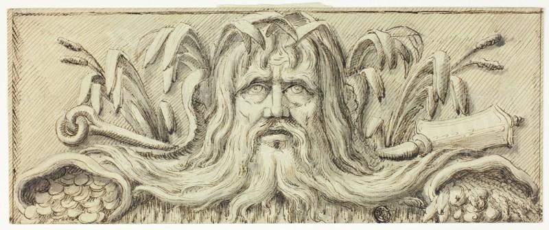 Head of Neptune, 18th century. Creator: James Barry.