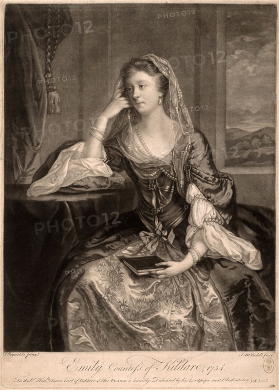 Emily, Countess of Kildare, 1754. Creator: James McArdell.